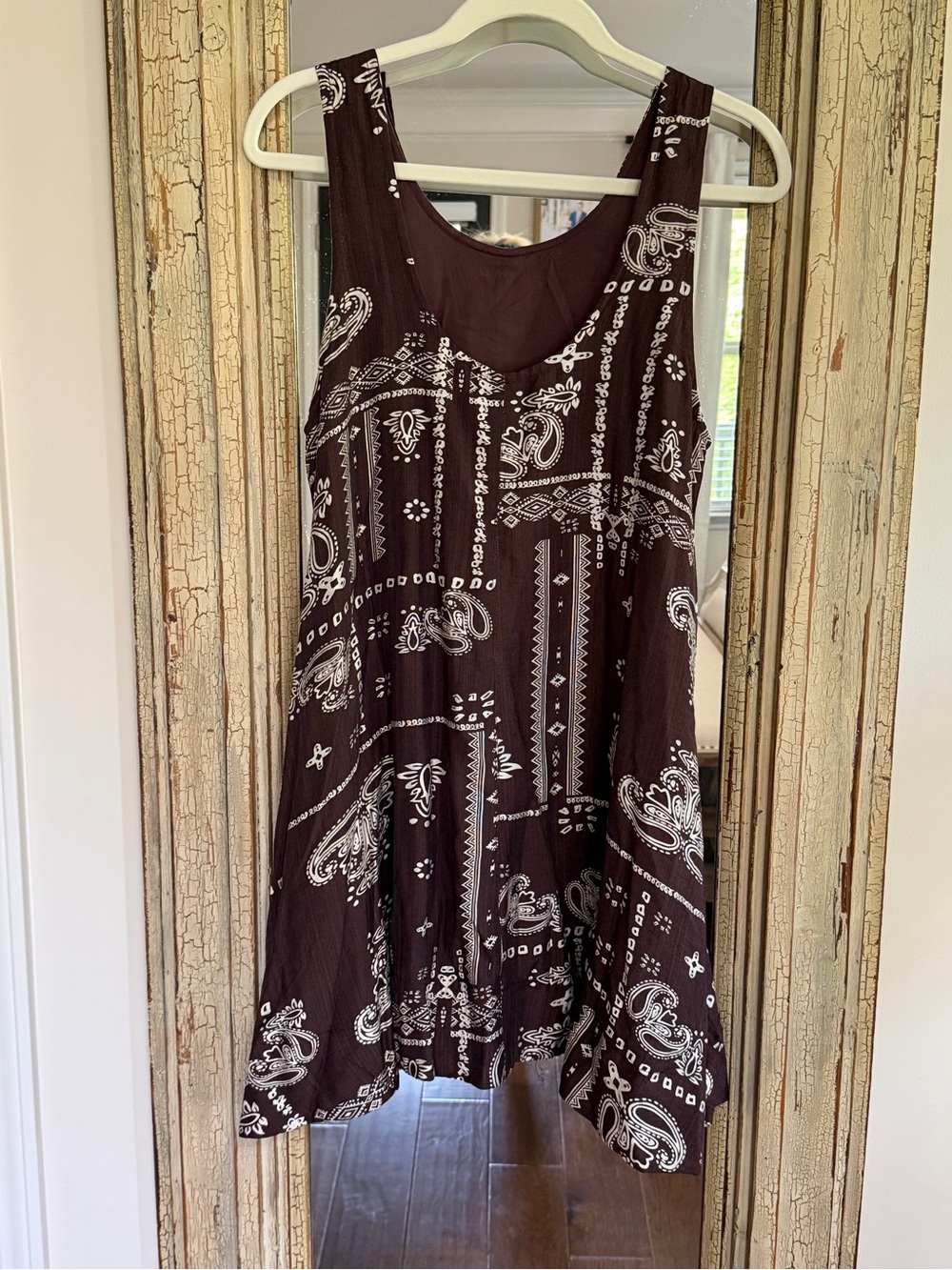Hudson Gray Brown Sleeveless Bandana Dress